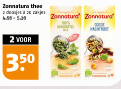  zonnatura thee 2 20 100 350 doosjes zakjes brandnetel nachtrust bio 