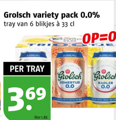  grolsch radler bier 6 33 variety pack 0.0 tray blikjes liter 