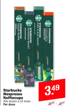  starbucks koffiecups 7 10 11 origin roasted ground coffee pike roast capsules espresso house blend lungo nespresso dozen stuks doos 