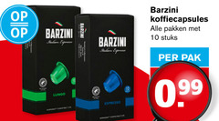  barzini koffiecups 10 italian expresse lungo nespresso compatible cups espresso koffiecapsules pakken stuks pak 