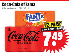  coca-cola fanta frisdrank cola 12 33 coca blik zero sugar orange pack calories 