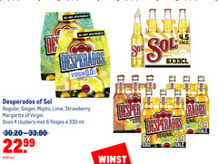  desperados speciaalbieren 4 6 330 go virgin 0.0 alcohol citrus zak regular ginger mojito lime strawberry margarita doos ml vel winst bier 6x original beer tequila 