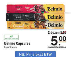  belmio koffiecups 2 8 10 lungo forte nespresso compatible aluminium capsule espresso flavoured coffee cafe caramel eerlijke capsules doos stuks dozen 5.99 combineren 
