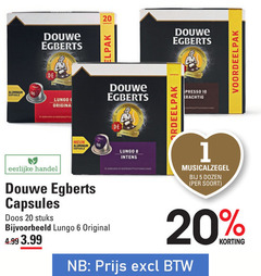  douwe egberts koffiecups 1 5 6 8 10 20 capsule lungo origina eerlijke aluminium capsules doos stuks gebruiken nespresso original 3.99 dozen 