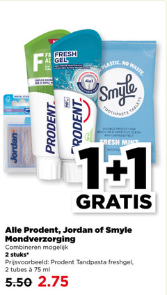  prodent jordan tandenstokers tandpasta 1 2 dental stick double blended thin fresh gel frisse muntsmaak adem waste 4in1 plastic smyle toothpaste tablets protection regular sensitive whitening effect mint with mondverzorging combineren stuks freshgel tubes ml 