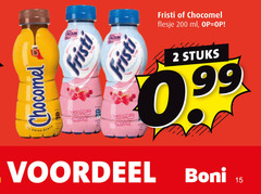  chocomel fristi chocolademelk drinkyoghurt 2 15 200 calcium flesje ml bad rat stuks voordeel 