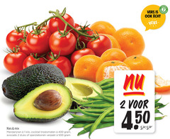  mandarijnen avocado trostomaten sperziebonen 1 2 7 400 500 mix kilo cocktail stuks verpakt vers 