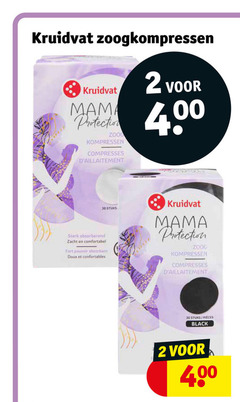  2 30 400 kruidvat zoogkompressen mama protection kompressen compresses stuks absorberend zacht comfortabel fort pouvoir doux zoog pieces black 4 00 