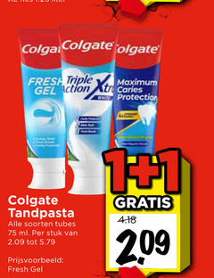  colgate tandpasta fresh triple gel action soorten tubes ml stuk caries www protection 