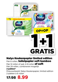  nalys keukenpapier toiletpapier 1 2 6 12 24 be forever natuurlijk naturellement mega pack soft hygiene comfort limited edition lekkers pak rollen bamboo combineren pakken 