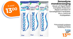  sensodyne tandpasta 1 3 gevoeligheid rapid protection repair relief protect advanced 13 mint whitening 1e tandartsen nederland mondverzorging tandvlees multipakken ml 