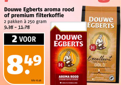  douwe egberts koffie 2 100 250 aroma rood premium filterkoffie pakken kilo fond excellent arabic gold 