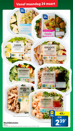  7 24 30 450 maandag chef select state tonijn vina maaltijdsalade salade falafel couscous cashewnoten groente ongeopend nutri score caesar aardappel caesardressing kaas beter leven ge geitenkaas volkoren pasta honing tijmdressing gedroogde tomaten walnoten gerookte kip appelpartjes croutons mosterddressing gekoeld to ketjap slamix gekookte gegaarde komkommer gegrilde penne kipstukjes yoghurtdressing rode paprika gekookt ei maaltijdsalades garnalen sweet chilidressing ui sesamzaadjes pc be 
