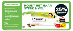  2 3 25 60 supplementen ondersteuning haarwortels haargroei binnenuit biotine wetenschappelijk bewezen tip kuur capsules haar priorin voedingssupplement dubbele punten kart dag maanden b bayer r 27 natuurlijke bouwstof ondersteunt lees 