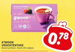  gwoon thee 20 bosvruchten fruitig vruchtenthee doos zakjes 