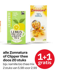  clipper zonnatura thee 1 2 20 100 five lemon organic green tea kamille doos stuks bio mix 