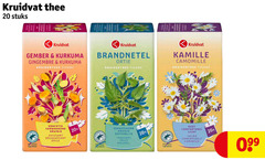  kruidvat huismerk thee 20 stuks gember kurkuma kruidenthee tisane brandnetel kamille camomille ingredients comfortabel licht 20x hert verwarmend kruidig vernieuwend natuurlijk naturel 