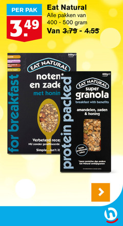  8 25 natural pak pakken vezelrijk geraffineerde suikers noten zaden for breakfast it porties protein packed portions super granola with benefits amandelen honing ontbijtgranen houdbaarheid 