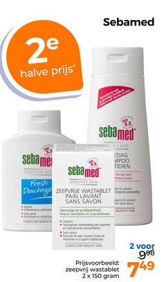  2 150 2e halve sebamed verzachtend gevoelige hoofdhuid le sensible ph sensitive ski fresh care droog haar skin volume douchegel zeepvrije wastablet zeepvrij vitaliserend verfrissend sans savon science for healthy pain probleemhuid peaux sensibles verzorgende samenstelling vitaminen hydraterende bestanddelen formule base vitamines hydratants du douce 