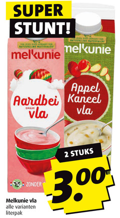  melkunie vla 2 super grace yan materialen natuurlijke appel aardbei kaneel stuks 