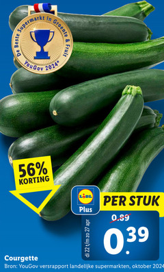  courgette 22 27 supermarkt groente fruit stuk versrapport landelijke supermarkten oktober 