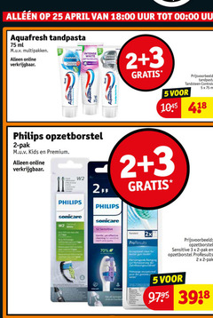  aquafresh philips tandpasta opzetborstel 2 3 5 24 25 100 18 00 uur ml multipakken online freshmint bescherming intense white zichtbare vlekken tandsteen controle 75ml pak kids premium sonicare sensitive gentle effective cleaning for and gums standard fit all click hand 2x proresults clean gum best reinigung der nettoyage exceptionnel pour des 