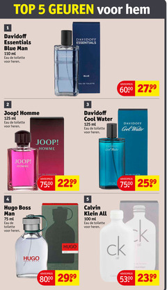  1 2 3 4 5 25 100 top geuren davidoff essentials blue man ml eau toilette heren joop homme cool water hugo boss calvin klein all 