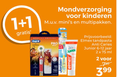 tandpasta 1 2 mondverzorging kinderen multipakken pro junio elmex anti caries junior jaar ml 