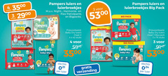  pampers luierbroekjes luiers 2 3 4 42 360 2900 big pack pants harmonie new baby night dry paw maat stuks luier verzending 