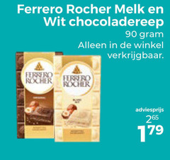  ferrero rocher chocolade 90 melk wit chocoladereep 