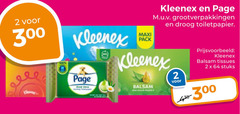  page kleenex tissues vochtig toiletpapier 2 64 300 droog maxi pack balsem stuks 