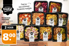 2 9 17 450 noorder trots proef lente assortiment noordertrots maaltijden rode bieten stamppot schalen tomaten mascarpone 00 8 spaghetti bolognese week kerrie schotel bami nasi sate witlof am kaas pasta carbonara babi ketjap kilo m.u.v forel 