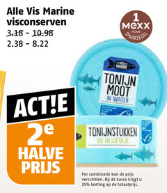  vis marine tonijn in blik visconserven 1 25 2e halve mexx home moot water tonijnstukken combinatie kassa 