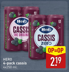  hero frisdrank 4 100 219 recycle recyclable green cassis origina pack ml to zero waste 4x 250ml taste added sugar 