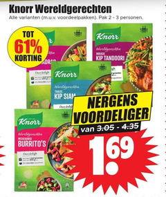  knorr maaltijdmix 2 3 wereldgerechten voordeelpakken pak personen r belofte natuurlijke mexicaanse groente ingredienten thaise kip siam indiase tandoori l 