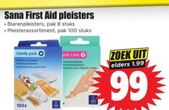  pleisters 8 99 100 sana pak stuks pleisterassortiment family pack assortiment care blarenpleisters pour ampoules zoek elders 