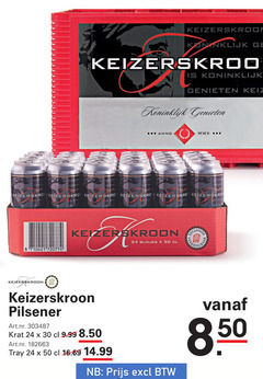  keizerskroon blikjes bier 8 24 30 50 koninklijk genieten anno keizers koning keizer pilsener krat tray 