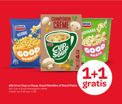  unox noodles soep 1 2 3 5 klaar min kerrie good champignon creme cup soup pasta stuks 3x mok 