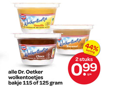  dr oetker toetje 2 44 wolkentoetje vanille choco dr. wolkentoetjes bakje karamel stuks 