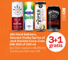  hard seltzer 1 3 4 5 96 250 330 mand absolut vodka sprite raspberry jack daniels coca cola nix18 blik ml stuks 