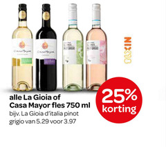  rose witte wijn rode 25 750 nix18 la gioia casa mayor fles ml pinot grigio 