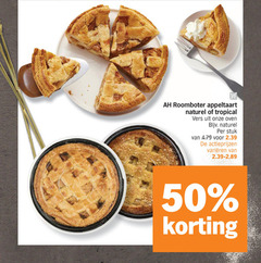  appeltaart 50 roomboter naturel tropical vers oven stuk varieeren 
