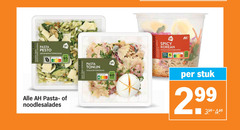  albert heijn huismerk maaltijdsalade pastasalade 60 99 pasta pesto groente noodlesalades appel kappertjes tonijn yoghurtdressing score spicy korean beltonen leven stuk 