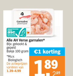  garnalen 1 100 gekookt kweek gecertificeerd asc-aqua.org verse bakje biologisch varieeren 