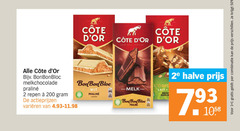  cote d or chocolade 1 2 50 200 bonbon bloc melkchocolade pralinee repen varieeren since bon wit lait noise hazelnoten praline 2e halve combinatie 