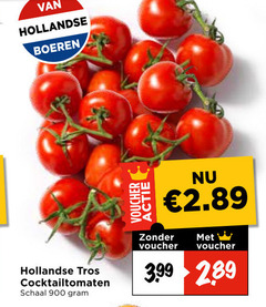  trostomaten hollandse boeren tros cocktailtomaten schaal voucher 3.99 