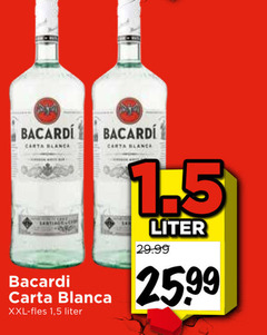  bacardi rum carta blanca xxl fles 1 5 liter 