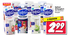  optimel drinkyoghurt 2 10 60 aardbei banani proteine limoen kers pakken 