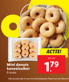  donuts 9 mini kaneelsuiker stuks www.lidl.nl dichtsbijzijnde filiaal warme 