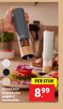  silver crest elektrische peper zoutmolen stuk 